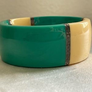 IPPOLITA Resin Sterling Silver 925 Wide Bangle Bracelet New rare